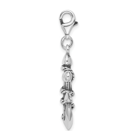 Sterling Silver Anchor Pendant with Rope Detail, Nautical Symbol of Hope and Strength