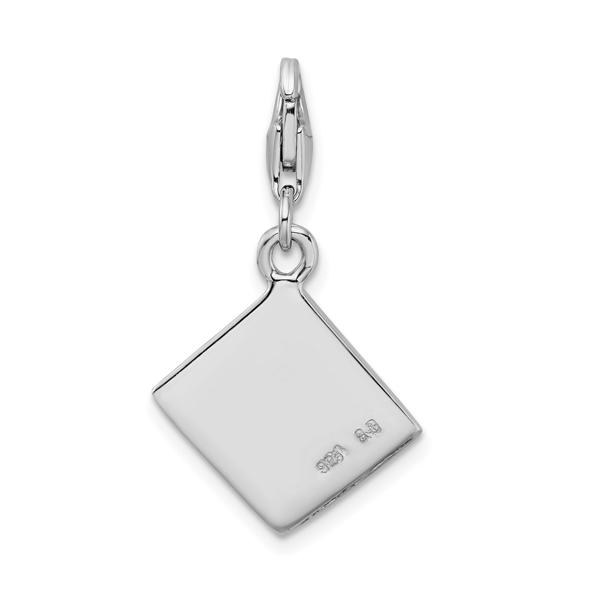 Sterling Silver Passport Charm Pendant with US Great Seal, Travel Symbol Design