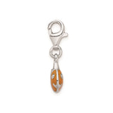Sterling Silver Enamel Fish Charm with Lobster Clasp, Colorful Nautical Theme Pendant for Women