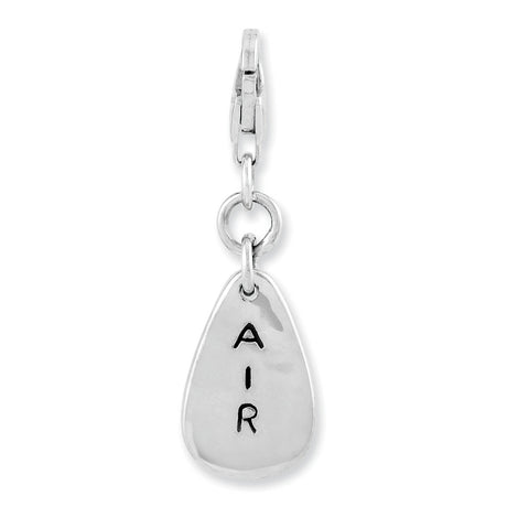 Sterling Silver Triskelion Pendant, Celtic Spiral Teardrop Charm, Unisex Pagan Jewelry