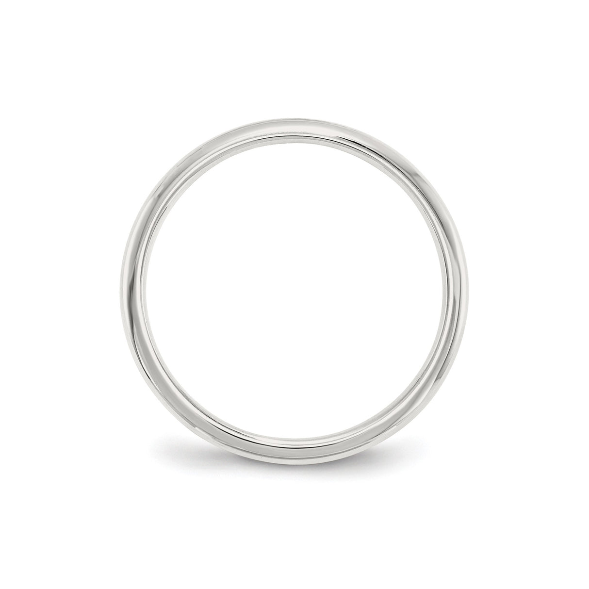 Sterling Silver Comfort Fit wedding band ring alternate angle