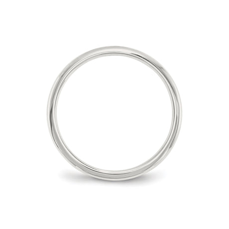 Sterling Silver Comfort Fit wedding band ring alternate angle