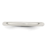 Sterling Silver Comfort Fit wedding band ring detail view