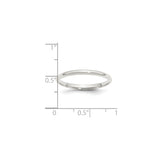 Sterling Silver Comfort Fit wedding band ring shown for scale