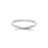 Sterling Silver Comfort Fit wedding band ring