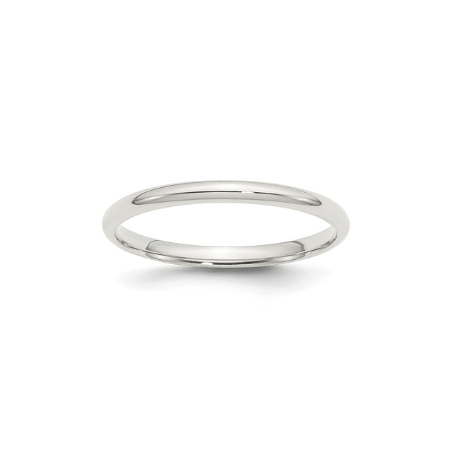 Sterling Silver Comfort Fit wedding band ring