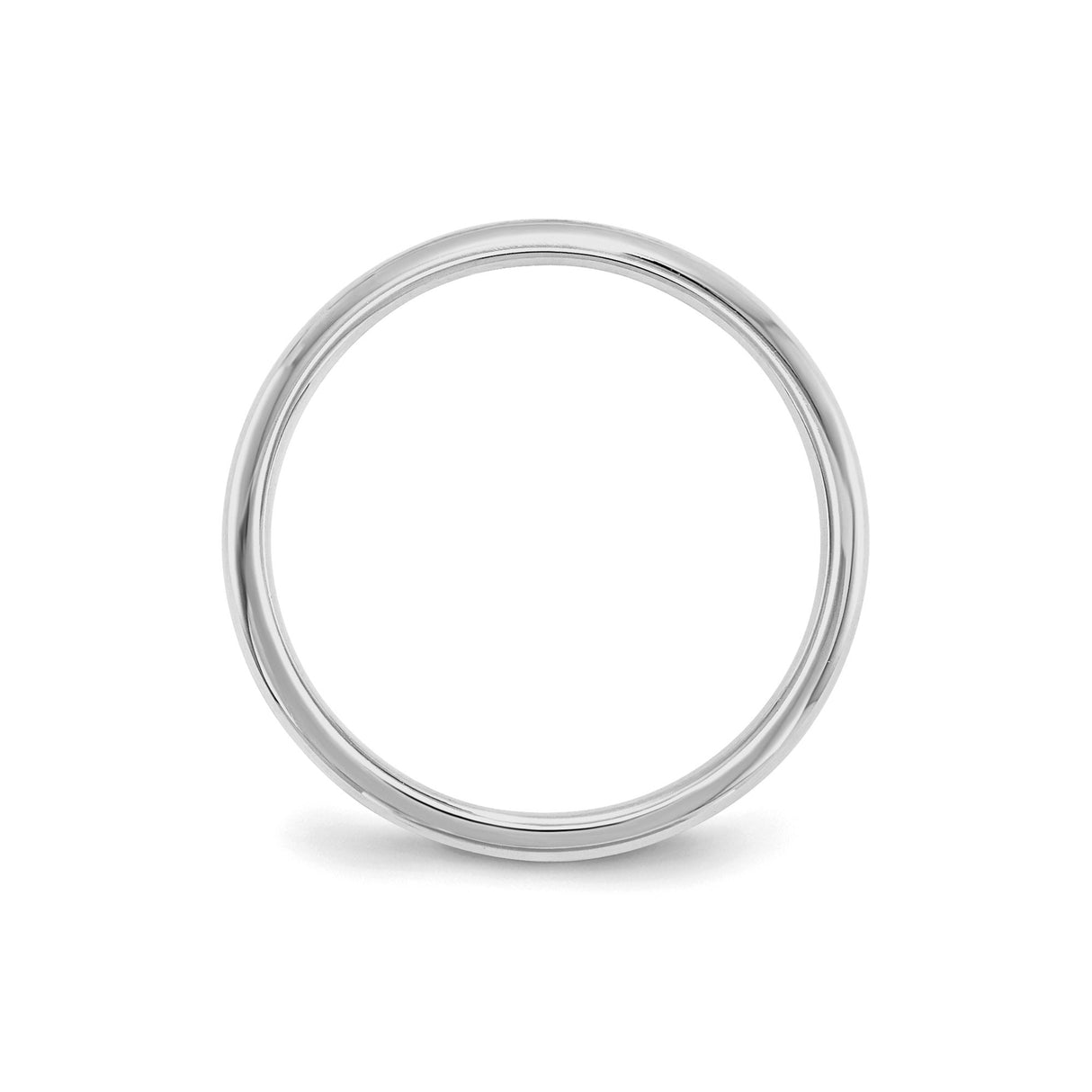Sterling Silver Comfort Fit wedding band ring alternate angle
