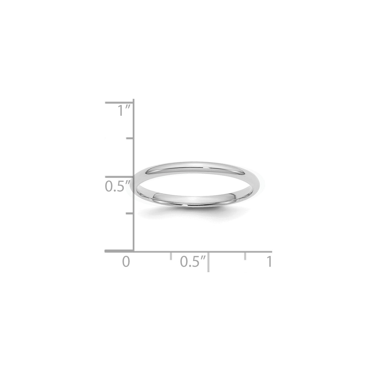 Sterling Silver Comfort Fit wedding band ring shown for scale