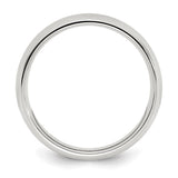 Sterling Silver Comfort Fit wedding band ring alternate angle