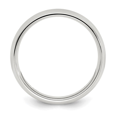 Sterling Silver Comfort Fit wedding band ring alternate angle