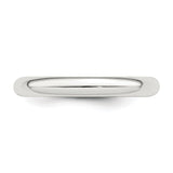 Sterling Silver Comfort Fit wedding band ring detail view