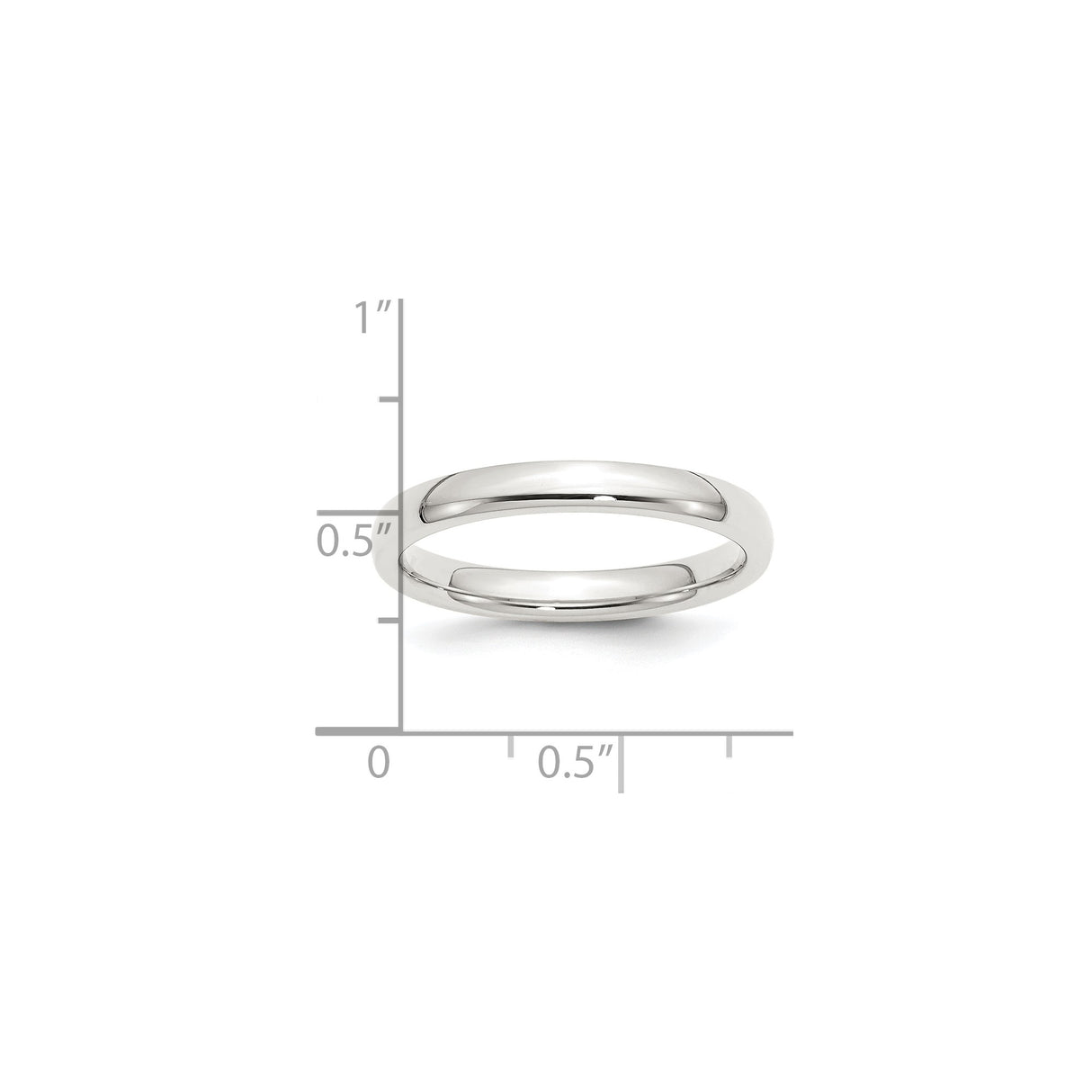 Sterling Silver Comfort Fit wedding band ring shown for scale