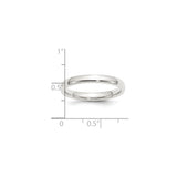 Sterling Silver Comfort Fit wedding band ring shown for scale