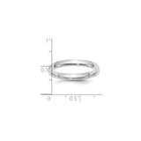 Sterling Silver Comfort Fit wedding band ring shown for scale