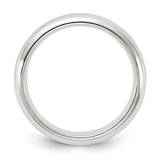 Sterling Silver Comfort Fit wedding band ring alternate angle