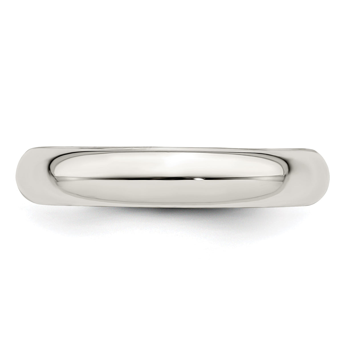 Sterling Silver Comfort Fit wedding band ring detail view