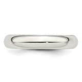 Sterling Silver Comfort Fit wedding band ring detail view