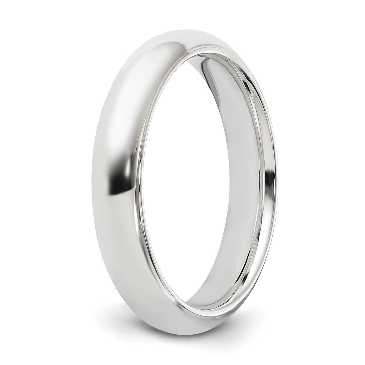 Sterling Silver Comfort Fit wedding band ring detail view