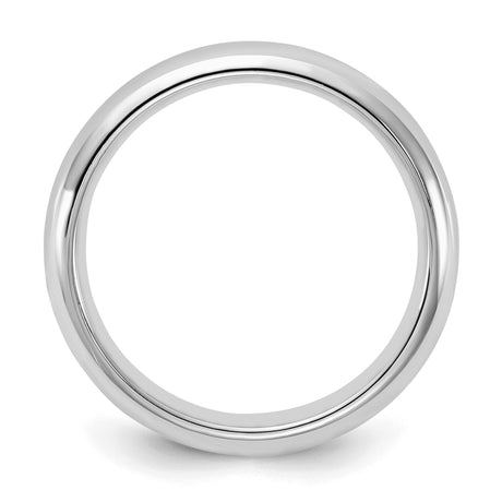 Sterling Silver Comfort Fit wedding band ring alternate angle