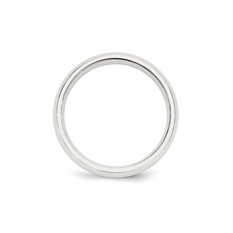 Sterling Silver Comfort Fit wedding band ring alternate angle