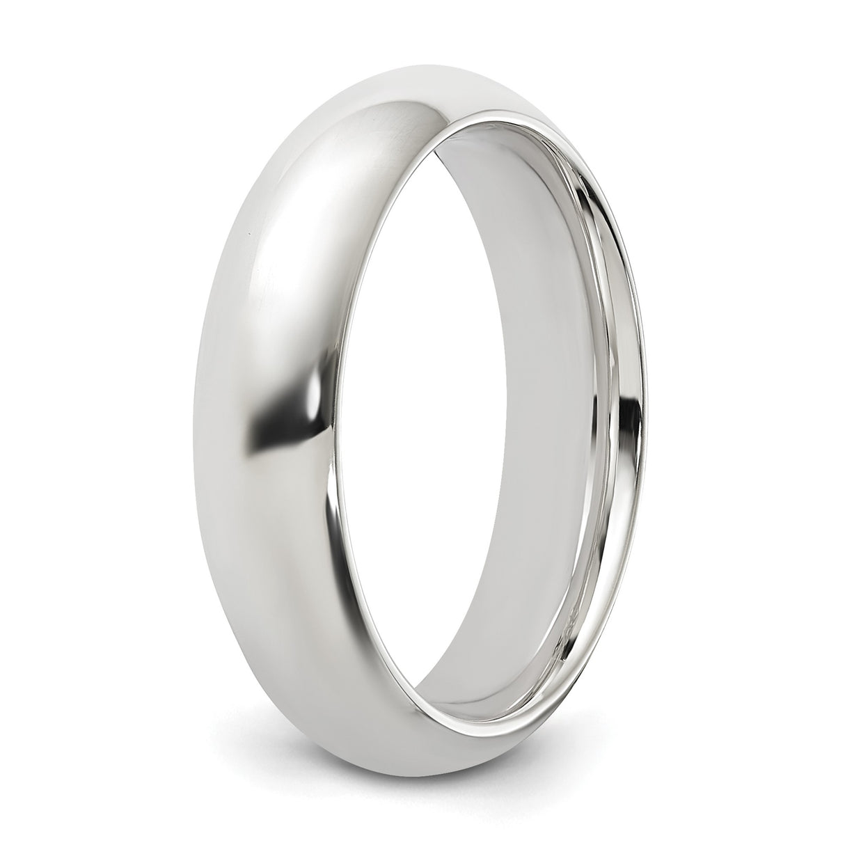 Sterling Silver Comfort Fit wedding band ring detail view