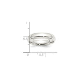 Sterling Silver Comfort Fit wedding band ring shown for scale