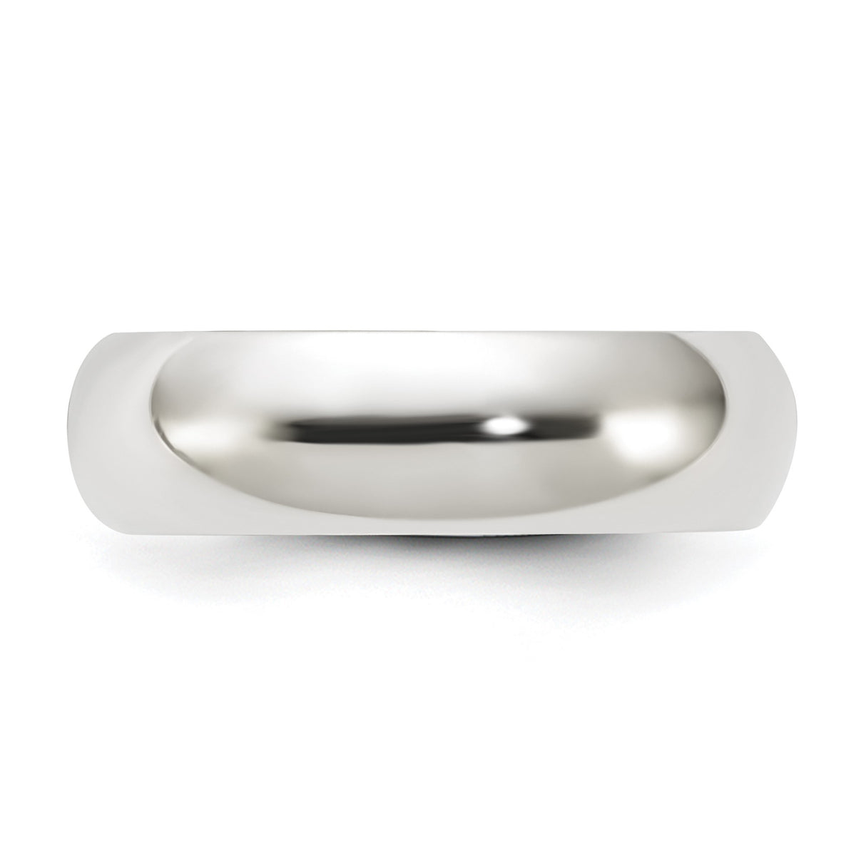 Sterling Silver Comfort Fit wedding band ring detail view