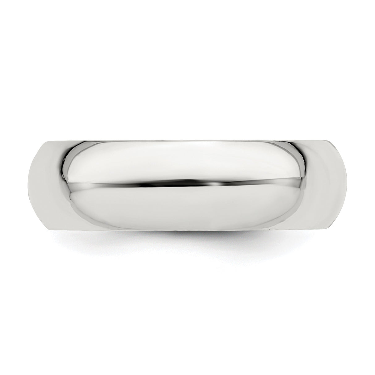 Sterling Silver Comfort Fit wedding band ring detail view