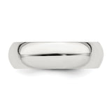 Sterling Silver Comfort Fit wedding band ring detail view