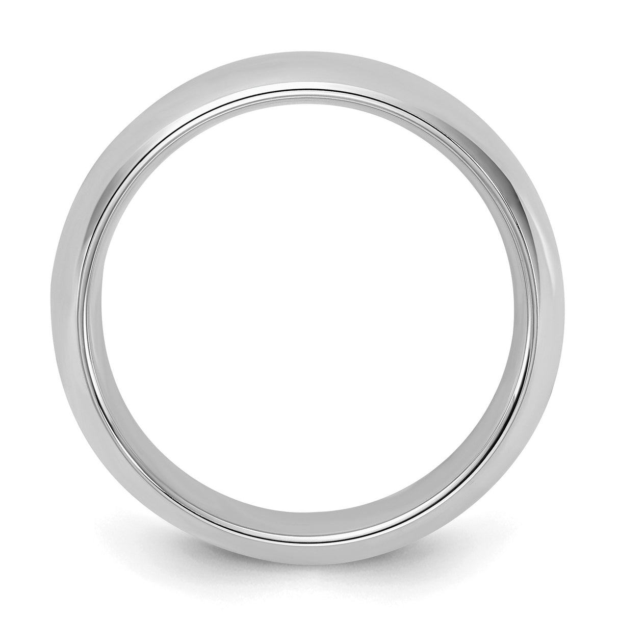 Sterling Silver Comfort Fit wedding band ring detail view