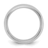 Sterling Silver Comfort Fit wedding band ring detail view