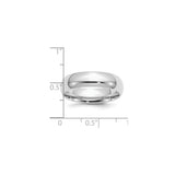 Sterling Silver Comfort Fit wedding band ring shown for scale