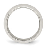 Sterling Silver Comfort Fit wedding band ring alternate angle