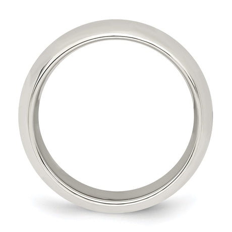 Sterling Silver Comfort Fit wedding band ring alternate angle