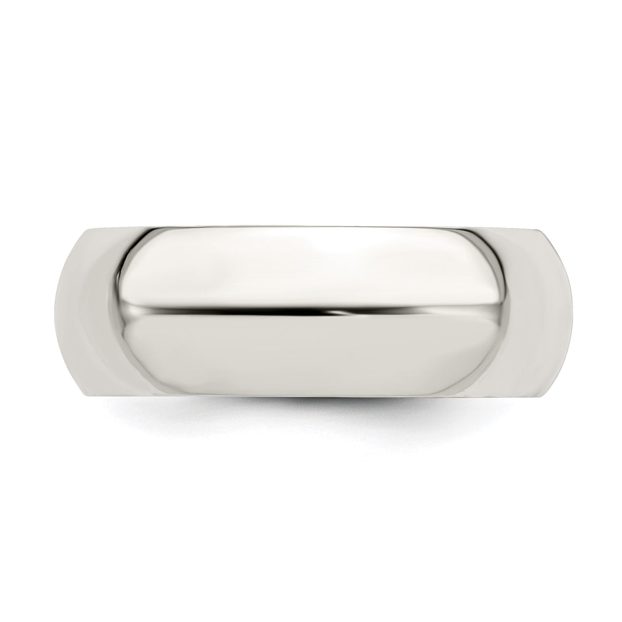 Sterling Silver Comfort Fit wedding band ring detail view