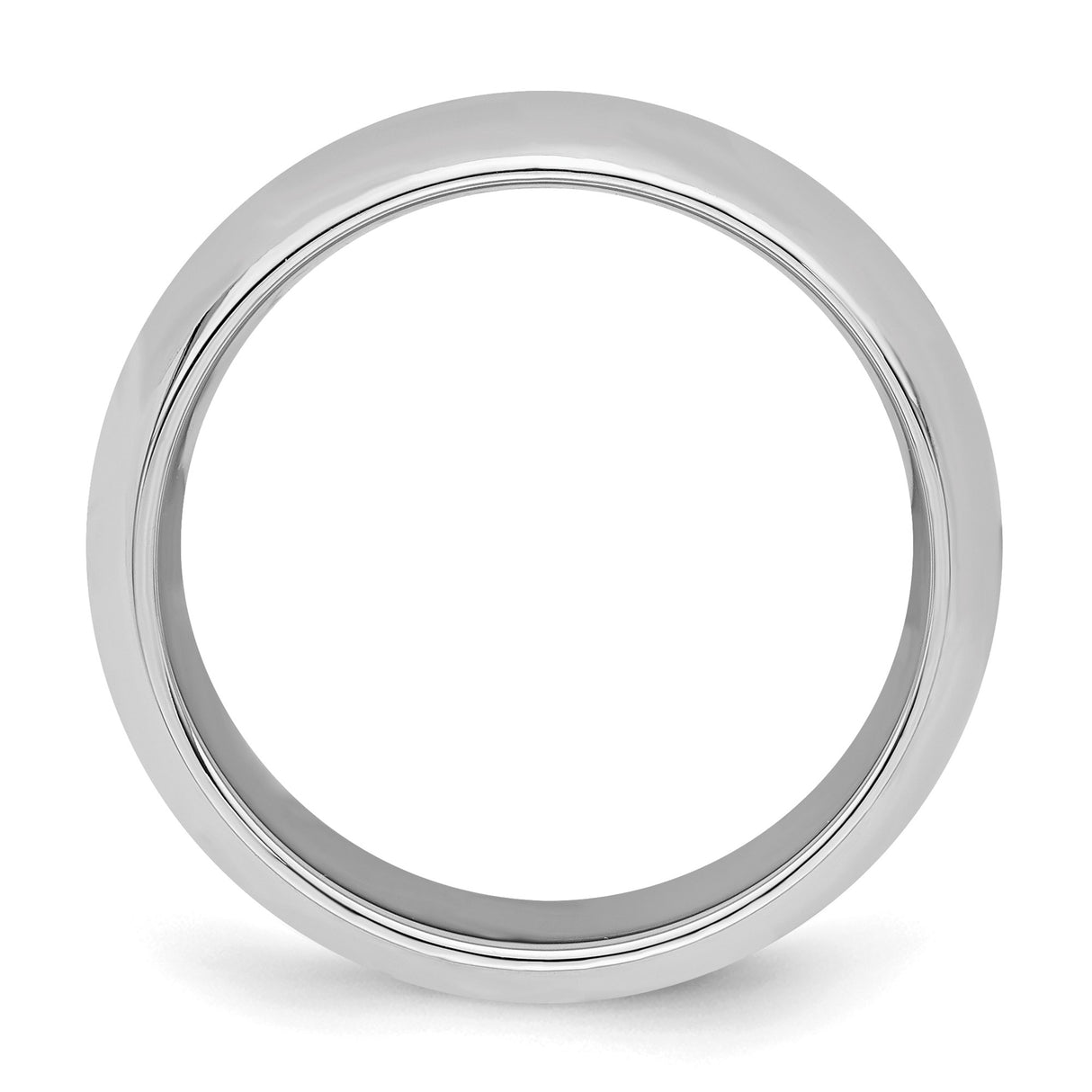Sterling Silver Comfort Fit wedding band ring alternate angle