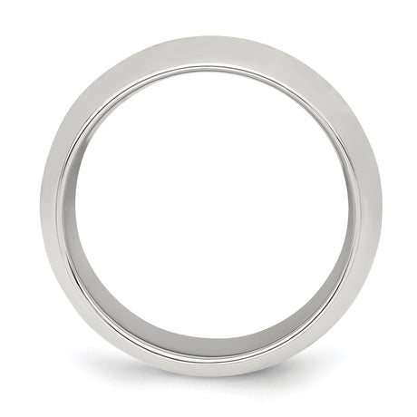 Sterling Silver Comfort Fit wedding band ring alternate angle