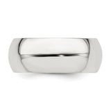 Sterling Silver Comfort Fit wedding band ring detail view