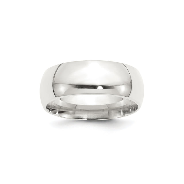 Sterling Silver Comfort Fit wedding band ring