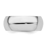 Sterling Silver Comfort Fit wedding band ring detail view
