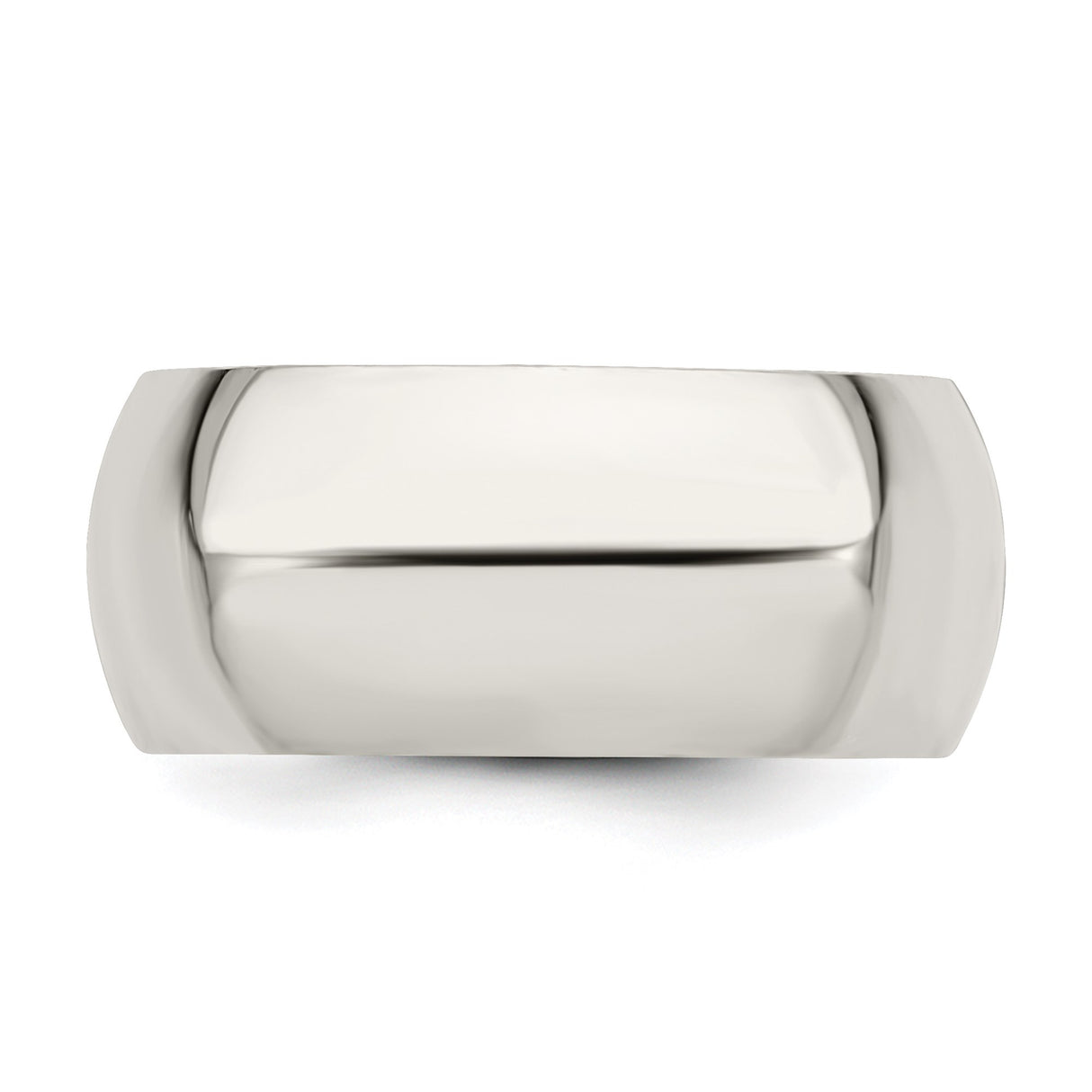 Sterling Silver Comfort Fit wedding band ring detail view