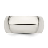 Sterling Silver Comfort Fit wedding band ring detail view