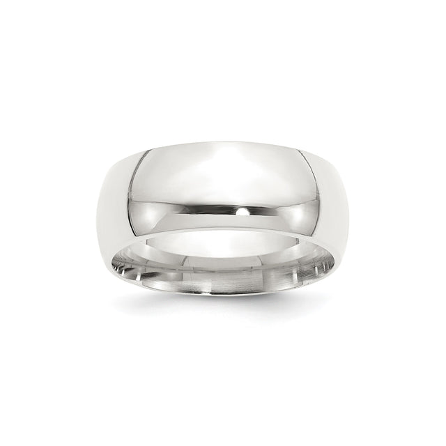 Sterling Silver Comfort Fit wedding band ring