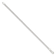 925 White Gold 3.8 mm Curb Chain Bracelet, Polished