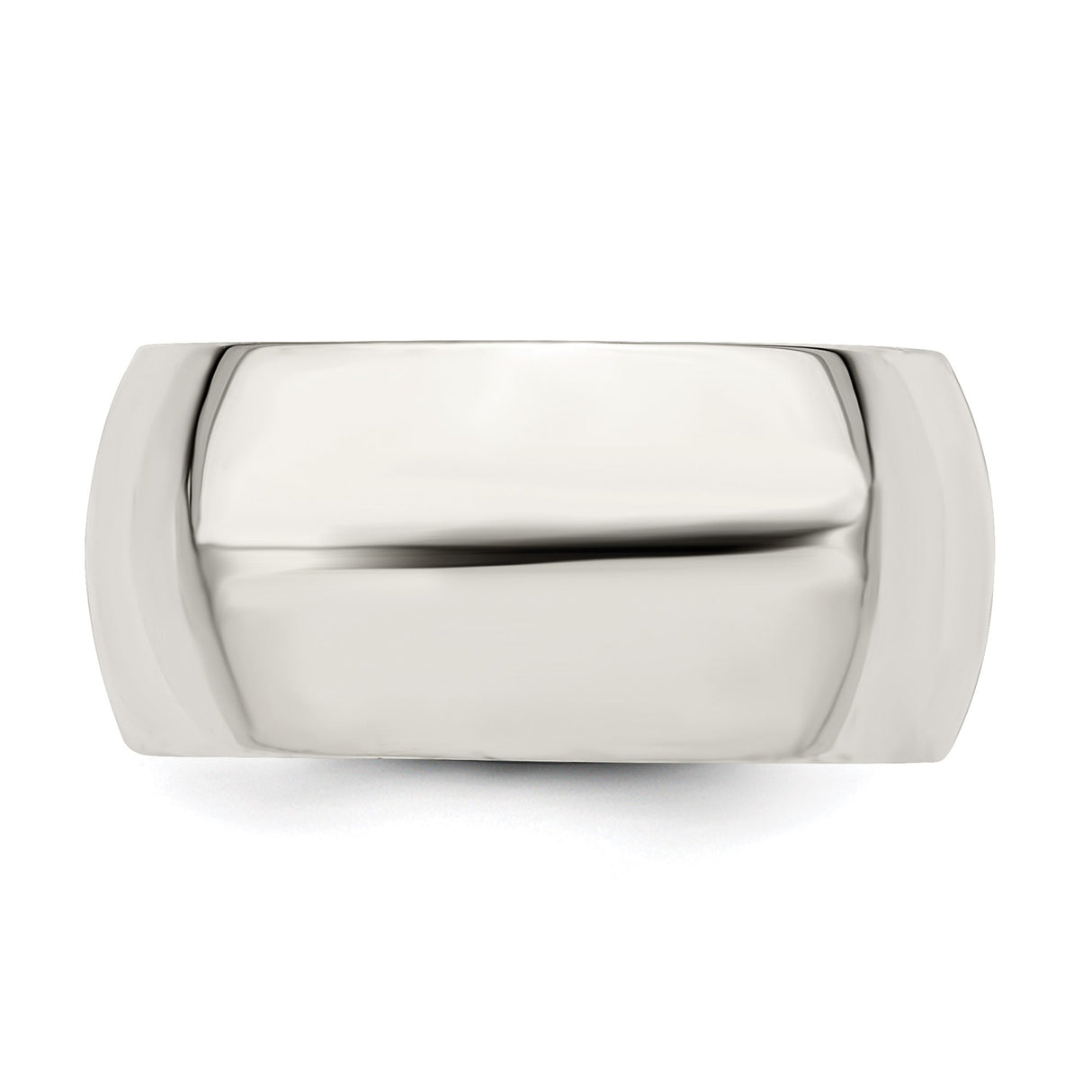 Sterling Silver Comfort Fit wedding band ring detail view