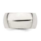 Sterling Silver Comfort Fit wedding band ring detail view