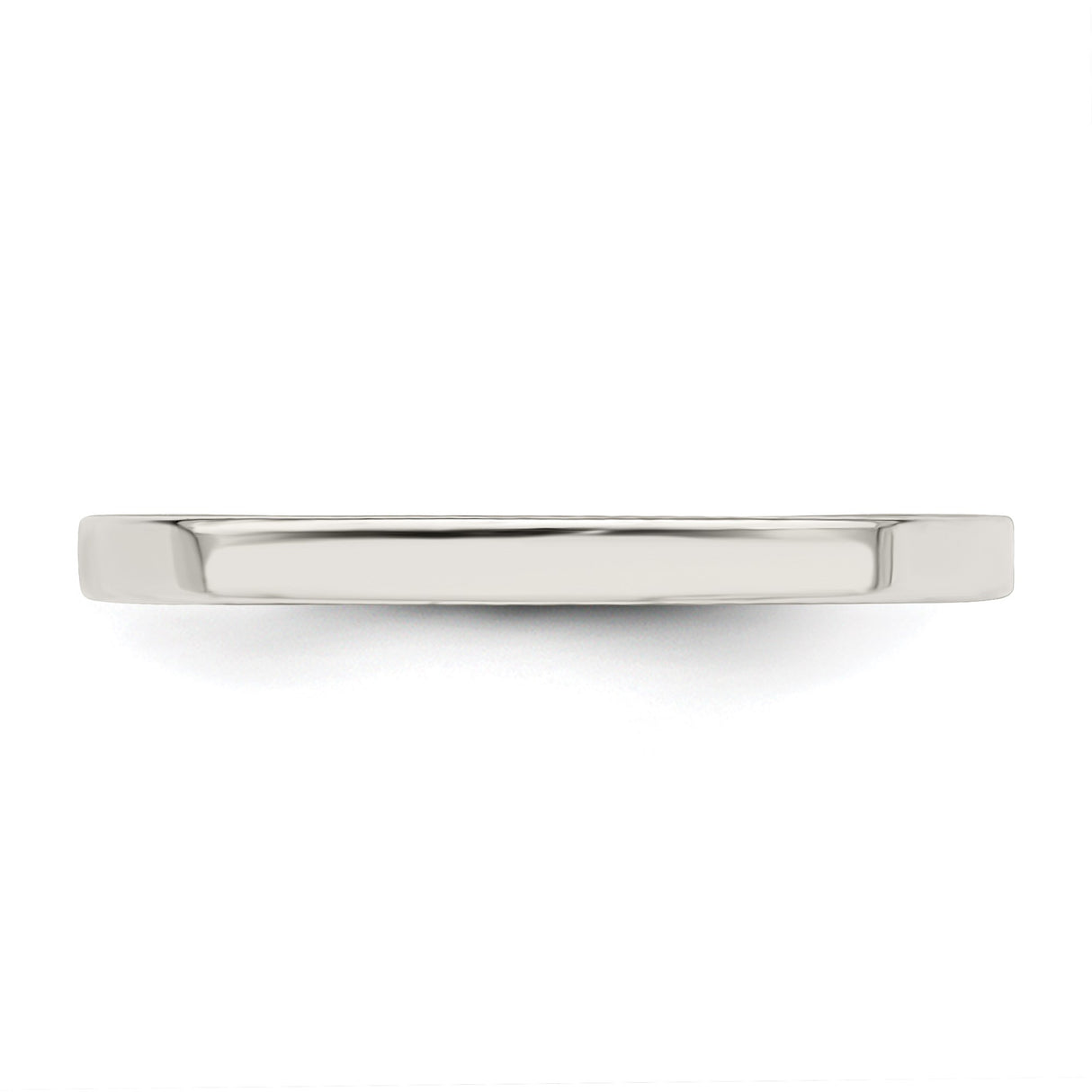 Sterling Silver Flat, Comfort Fit wedding band ring detail view
