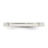 Sterling Silver Flat, Comfort Fit wedding band ring detail view