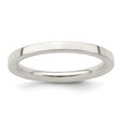 Sterling Silver Flat, Comfort Fit wedding band ring