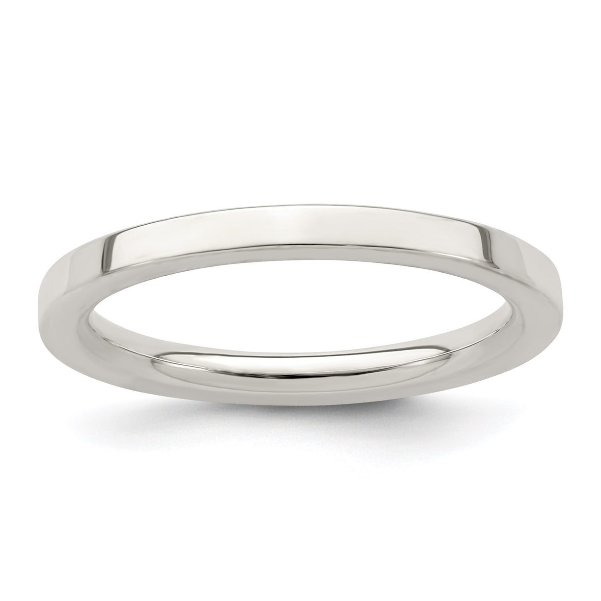 Sterling Silver Flat, Comfort Fit wedding band ring